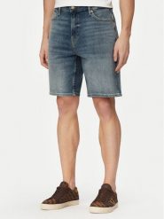 Guess Szorty jeansowe M6GD27 D0777 Niebieski Regular Fit. Niebieskie szorty męskie Guess, z aplikacjami, z bawełny. Za 344.99 zł.