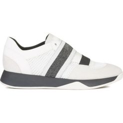 Geox Suzzie Tenisówki Biały. Białe trampki i tenisówki damskie Geox, bez wzorów, z materiału, bez zapięcia. Za 516.95 zł.