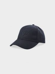4F Czapka z daszkiem strapback uniseks - czarna L/XL. Czarne czapki damskie 4F, na lato, bez wzorów, z syntetyku, sportowe. W wyprzedaży za 29.99 zł.