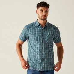 Koszula turystyczna męska Mindano IX z krótkim rękawem. Szare koszule męskie Regatta, m, bez wzorów, z wiskozy, sportowe, bez kołnierzyka, bez ramiączek. Za 189.50 zł.