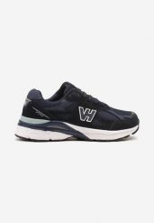 Granatowe Buty Sportowe Sneakersy z Ozdobną Naszywką Reiana. Niebieskie buty sportowe męskie Born2be, z aplikacjami, bez zapięcia. Za 159.99 zł.