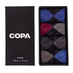 Zestaw skarpetek - Dorosły - Argyle - Czarny. Czarne skarpety męskie COPA FOOTBALL, bez wzorów, z bawełny. Za 169.35 zł.