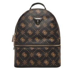 Plecak Guess. Czarne plecaki damskie Guess, z aplikacjami. Za 449.99 zł.