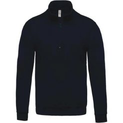 Bluza Kariban Col Zippé. Brązowe bluzy damskie KARIBAN, s, bez wzorów, z bawełny, bez ramiączek, bez kaptura. Za 154.00 zł.