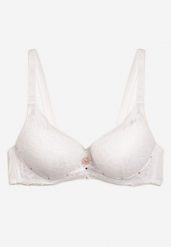 Jasnobeżowy Koronkowy Biustonosz Push Up Vectora. Brązowe biustonosze Born2be, bez wzorów, z koronki. Za 34.99 zł.