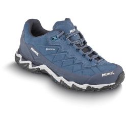 Buty trekkingowe damskie MEINDL Arone Lady GTX z membraną Gore-tex. Niebieskie obuwie trekkingowe damskie MEINDL, z gore-texu, bez zapięcia. Za 928.99 zł.