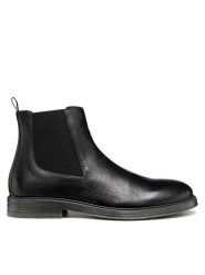 Geox Sztyblety U Henreys U56LWC 00046 C9999 Czarny. Czarne botki męskie Geox, bez wzorów, ze skóry, bez obcasa, bez zapięcia. Za 439.99 zł.
