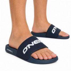 Klapki męskie sportowe O'NEILL LOGO SLIDER MEN. Niebieskie klapki męskie O'Neill, bez wzorów, z materiału, bez zapięcia. Za 85.00 zł.