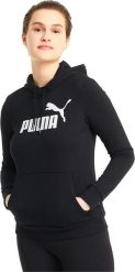 Puma Bluza damska Puma Essentials Hoodie TR Czarna (58679101) r. S. Czarne bluzy damskie Puma, s, bez wzorów, bez ramiączek, bez kaptura. Za 171.60 zł.