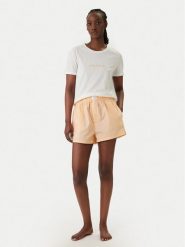 Calvin Klein Underwear Piżama LV00QS7655 Pomarańczowy jasny Regular Fit. Brązowe piżamy damskie Calvin Klein Underwear, bez wzorów, z bawełny, bez ramiączek. Za 269.99 zł.