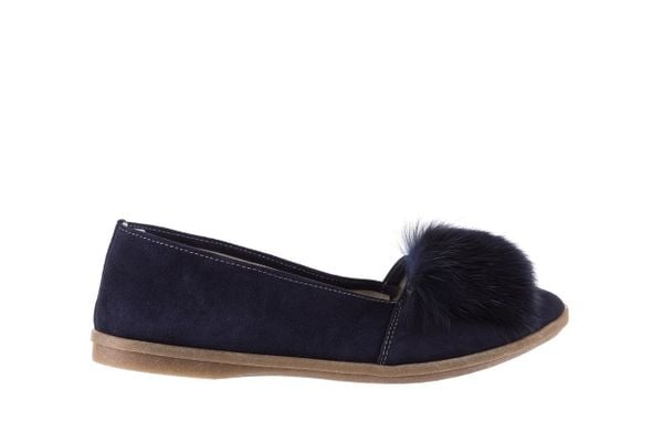 Baleriny Bayla-076 1626 Z Granat, Skóra naturalna - 36. Niebieskie balerinki damskie Bayla, bez wzorów, z gumy, bez obcasa, bez zapięcia. W wyprzedaży za 44.10 zł.