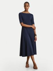 LAUREN RALPH LAUREN Sukienka koktajlowa Munzie 200973599005 Granatowy Regular Fit. Niebieskie sukienki damskie Lauren Ralph Lauren, xl, bez wzorów, z bawełny, wizytowe, bez kołnierzyka, bez ramiączek. Za 729.99 zł.