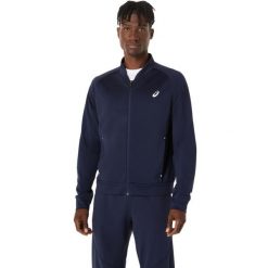 Kurtka z dresu Asics Warm-Up. Niebieskie kurtki męskie Asics, xl, bez wzorów, z dresówki, bez kaptura. Za 292.00 zł.