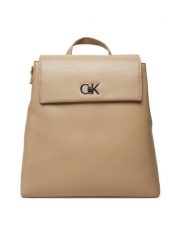 Calvin Klein Plecak Ck Flap Backpack With Conv Strap K60K613038 Beżowy. Brązowe plecaki damskie Calvin Klein, bez wzorów, ze skóry. Za 399.99 zł.