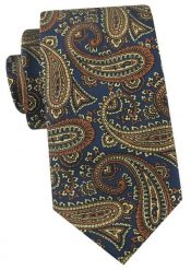 Krawat Męski - Angelo di Monti - Kolorowy z Dużym Paisley. Krawaty i muchy Angelo di Monti, bez wzorów, z tkaniny, eleganckie. Za 45.00 zł.