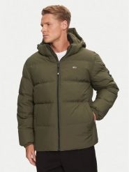 Tommy Jeans Kurtka puchowa Essential DM0DM19786 Zielony Regular Fit. Zielone kurtki męskie Tommy Jeans, m, bez wzorów, z jeansu, bez kaptura. Za 1,099.00 zł.