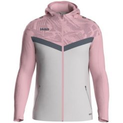 Damska bluza dresowa z kapturem zapinana na zamek błyskawiczny Jako Iconic. Czerwone bluzy damskie Jako, bez wzorów, z dresówki, eleganckie, bez ramiączek, z kapturem. Za 386.50 zł.