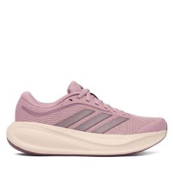 Buty do biegania adidas. Czerwone obuwie sportowe damskie Adidas, bez wzorów, bez zapięcia, do biegania. Za 189.99 zł.