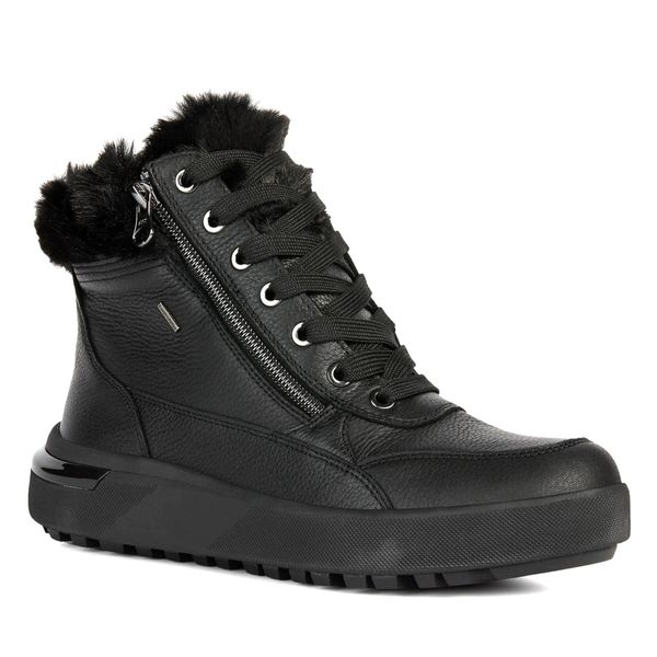 Trzewiki Geox. Czarne śniegowce damskie Geox, bez zapięcia. Za 509.99 zł.