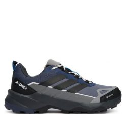 Trekkingi adidas. Szare buty zimowe męskie Adidas, z gore-texu, bez zapięcia. Za 529.99 zł.