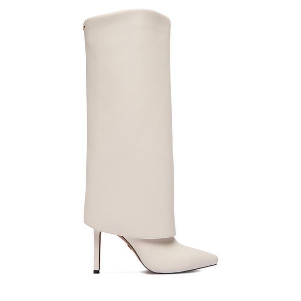 Kozaki Nine West. Kozaki damskie Nine West, bez wzorów, bez obcasa, na szpilce, bez zapięcia. Za 219.99 zł.