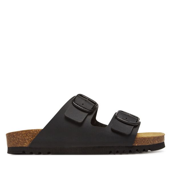 Klapki Scholl. Czarne klapki damskie Scholl, bez wzorów, bez obcasa, bez zapięcia. Za 250.99 zł.