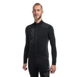 Męska koszulka kolarska z długim rękawem Kilpi CAMPOS-M. Czarne bluzy męskie Kilpi, m, bez wzorów, sportowe, bez ramiączek, bez kaptura. Za 292.95 zł.