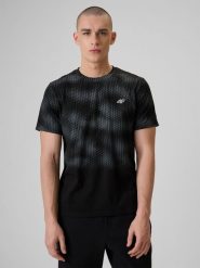 4F T-shirt regular z nadrukiem męski - czarny XL. Czarne t-shirty męskie 4F, m, bez wzorów, z bawełny, bez kołnierzyka, bez ramiączek. Za 89.99 zł.