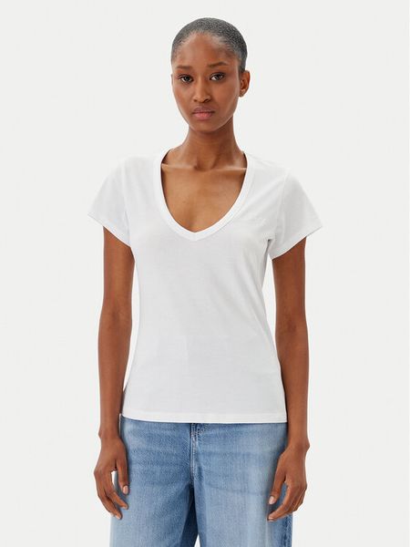 BOSS T-Shirt C_Eslane_4 50540432 Biały Slim Fit. Białe t-shirty damskie Boss, xl, bez wzorów, z bawełny, bez kołnierzyka, bez ramiączek. Za 139.99 zł.