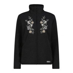 Damska polarowa bluza z zamkiem CMP. Czarne bluzy damskie CMP, bez wzorów, z polaru, bez ramiączek, bez kaptura. Za 413.00 zł.