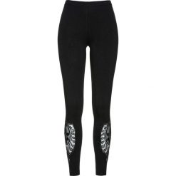 Legginsy z koronką bonprix czarny. Czarne legginsy damskie bonprix, bez wzorów, z koronki. Za 74.99 zł.