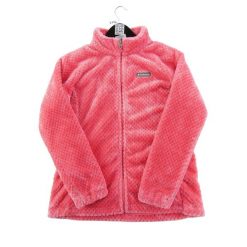 Second life - Kurtka polarowa damska Sherpa - Jak nowy. Czerwone kurtki sportowe damskie Columbia, l, bez wzorów, z materiału, bez ramiączek, bez kaptura, trekkingowe. Za 97.94 zł.