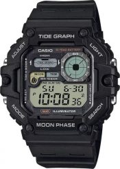 Zegarek Casio ZEGAREK MĘSKI CASIO Digital Moonphase WS-1700H-1AV + BOX. Zegarki męskie Casio, bez wzorów. Za 238.21 zł.