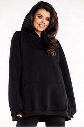 Bluza oversize z kapturem bawełniana czarna. Czarne bluzy damskie Infinite You, l, bez wzorów, z bawełny, eleganckie, bez ramiączek, z kapturem. Za 259.00 zł.