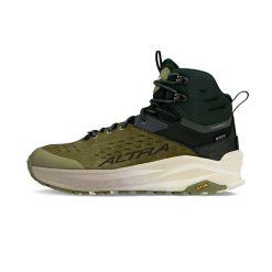 Buty trekkingowe Altra Olympus 6 Hike Mid Gtx. Zielone trekkingi męskie Altra, z gore-texu, bez zapięcia. Za 932.60 zł.