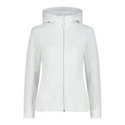 Damska kurtka wodoodporna CMP Grid. Białe kurtki sportowe damskie CMP, bez wzorów, bez ramiączek, bez kaptura. Za 349.40 zł.