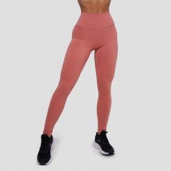 Legginsy damskie functional training z wysokim stanem łososiowe FIT. Czerwone legginsy damskie GYMBEAM, xs, bez wzorów, z elastanu, z podwyższonym stanem, do biegania. Za 115.90 zł.