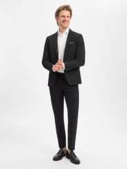 Finshley & Harding garnitur Mężczyźni Slim Fit czarny, 44. Czarne garnitury męskie Finshley & Harding, m, bez wzorów, biznesowe. Za 999.95 zł.