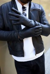 Rękawiczki skórzane męskie polar miś touch finger DOTYK ekran czarne BELTIMORE K32 : Kolory - czarny, Rozmiar rękawiczek / kurtek - XS. Czarne rękawiczki męskie bez wzorów, z polaru. Za 64.99 zł.