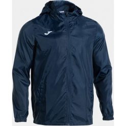 Kurtka wodoodporna z kapturem Joma Rain. Niebieskie kurtki sportowe męskie Joma, xl, bez wzorów, z materiału, z kapturem, do piłki nożnej. Za 172.00 zł.