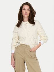 ONLY Sweter Geena 15339575 Écru Relaxed Fit. Swetry nierozpinane damskie ONLY, s, bez wzorów, z syntetyku, bez kołnierzyka, bez ramiączek. Za 129.99 zł.
