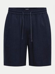 Only & Sons Szorty materiałowe Tel 22030250 Granatowy Regular Fit. Niebieskie szorty męskie Only & Sons, bez wzorów, z materiału. Za 179.99 zł.