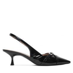 Czółenka Stuart Weitzman. Czarne czółenka damskie Stuart Weitzman, bez wzorów, bez obcasa, bez zapięcia. Za 1,889.00 zł.