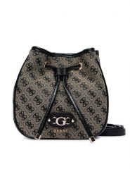 Guess Torebka Samantha Mini HWJT23 13770 Czarny. Czarne torebki do ręki damskie Guess, z aplikacjami, z materiału, bez dodatków. Za 544.99 zł.