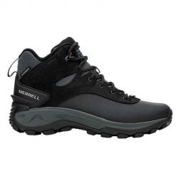 Buty trekkingowe męskie Merrell Thermo Kiruna 2 Mid Waterproof. Czarne trekkingi męskie Merrell, z materiału, bez zapięcia. Za 703.00 zł.
