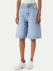 HUGO Bermudy Gelita 1 50557010 Niebieski jasny Relaxed Fit. Niebieskie szorty damskie Hugo, bez wzorów, z bawełny. Za 549.99 zł.