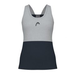 Damski tank top Head Play Tech. Niebieskie topy damskie Head, bez wzorów, z elastanu, sportowe, bez kołnierzyka, bez ramiączek. W wyprzedaży za 182.50 zł.
