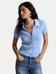 Polo Ralph Lauren Kardigan 211963486500 Niebieski jasny Slim Fit. Niebieskie kardigany damskie Polo Ralph Lauren, s, bez wzorów, z bawełny, bez kołnierzyka. Za 769.99 zł.