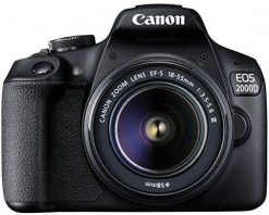 Canon EOS 2000D + obiektyw EF-S 18-55 DC III. Lustrzanki cyfrowe Canon. Za 2,199.00 zł.