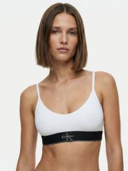Calvin Klein Underwear Biustonosz top LV00QF8814 Biały. Białe topy damskie Calvin Klein Underwear, xs, bez wzorów, z syntetyku, bez kołnierzyka, bez ramiączek. Za 129.99 zł.